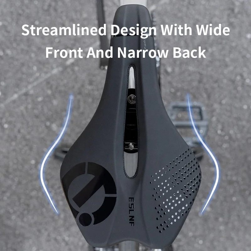 Comfortable Non-slip Shock-Absorbing Bicycle Saddle with Breathable Hollow Design