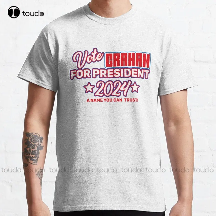Voto Graham' Per Il Presidente 2024 | Lindsey-Graham 2024 Repubblicano Classico T-Shirt Bianca Camicia Di Vestito Per Gli Uomini Nuovo Popolare Xs-5Xl