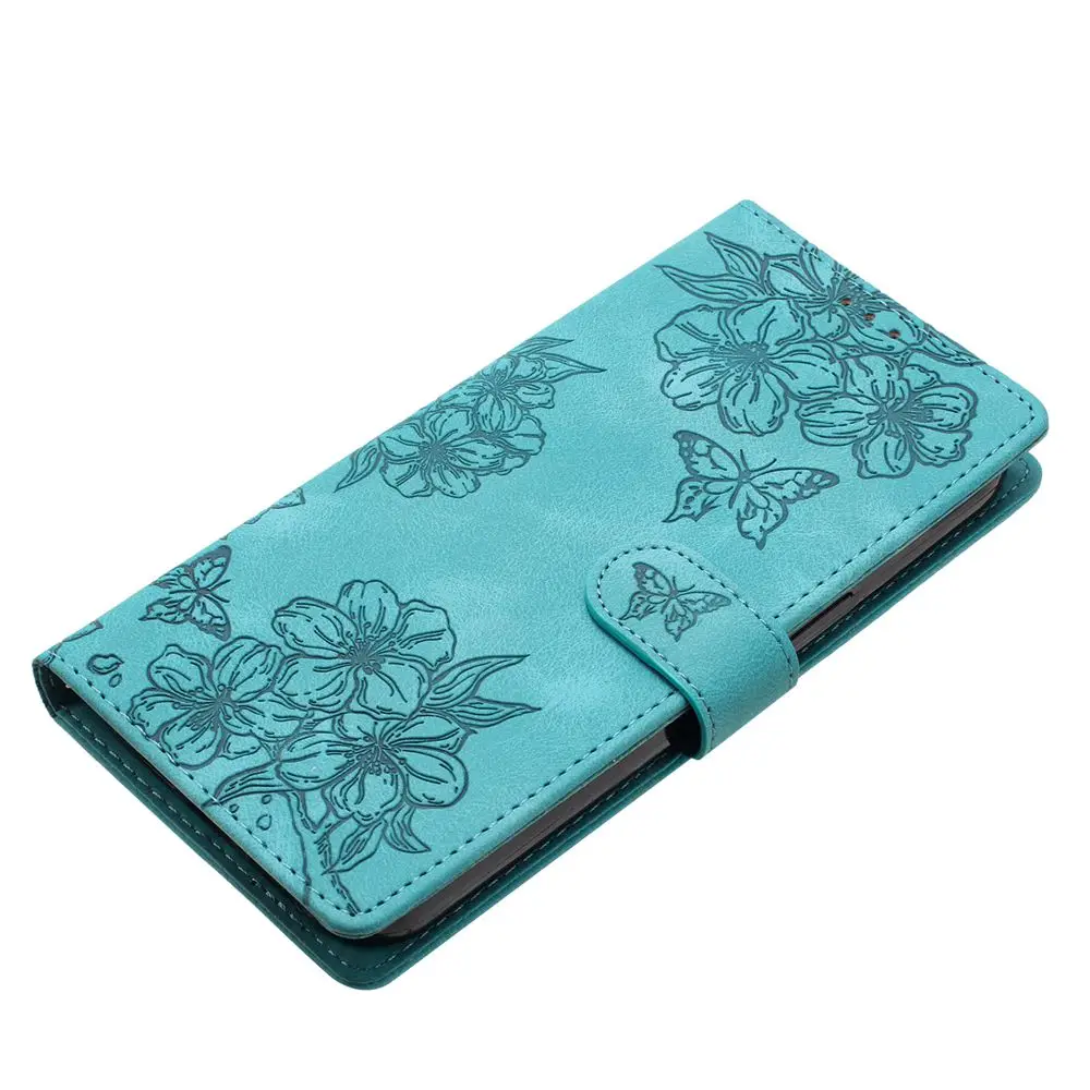 Floral Leather Wallet Back Cover with Card Holder