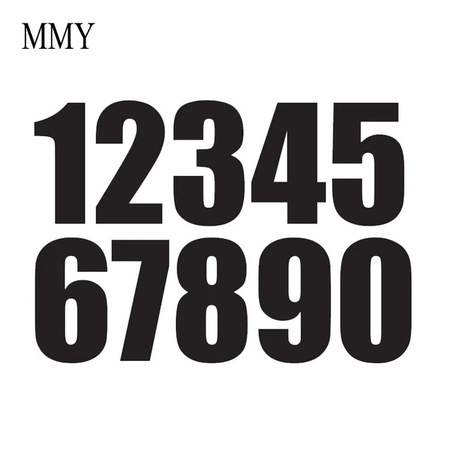 10cm Jedes Hoch 0-9 Zahlen Lustige Vinyl Aufkleber Aufkleber Auto
