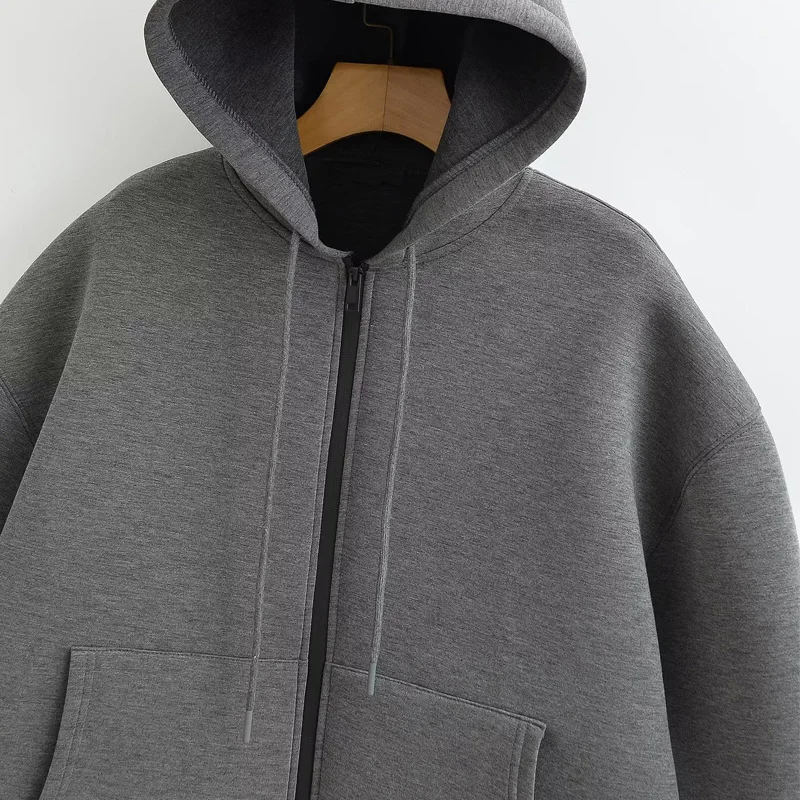 Women's Relaxed Oversized Zip-Up Hoodie - Image 4