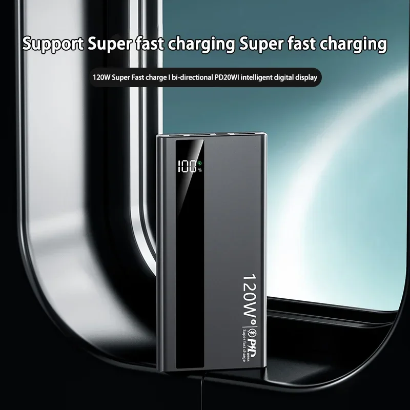 XIAOMI 50000mAh Power Bank 120W Ricarica rapida Caricabatteria portatile ad alta capacità Moblie Powerbank per iPhone Samsung Huawei - immagine 6