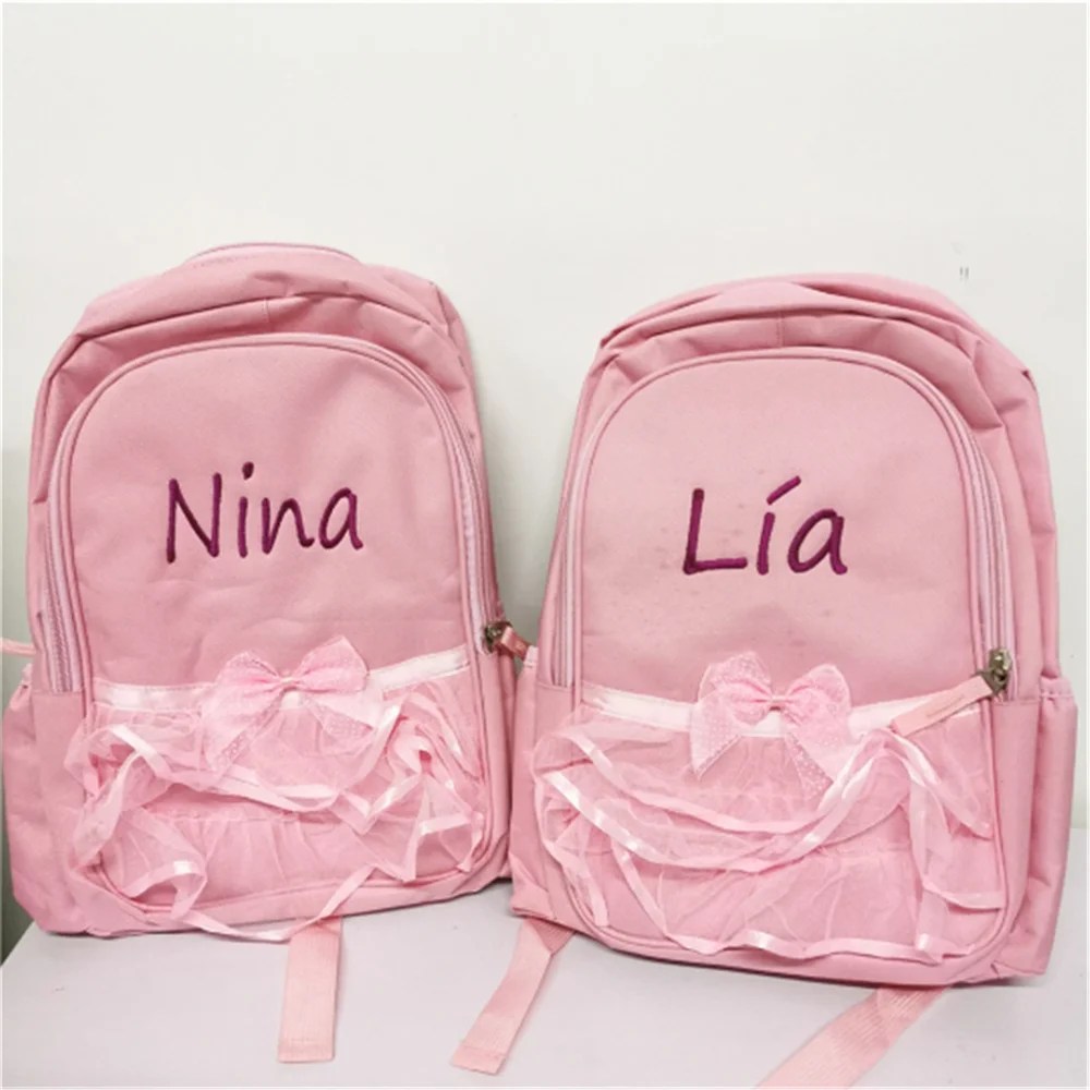 Personalized Girls Lace Dance Bag Embroidered Name Dance