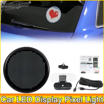AD Car LED Display Pixel Light Funny Rear Windshield Display APP Window Sign LED Display Screen Programmable Lamp CarInterior 1