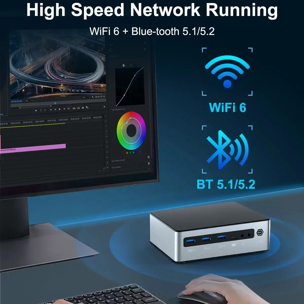 Hystou Windows 10/11 Processore Mini Computer Intel Core I5 1245U Dp Hd-Mi 2 Xrj45 Lan 12Th Desktop Pc