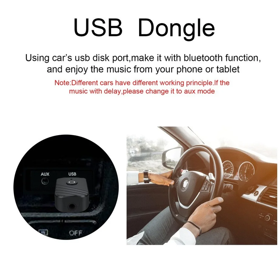 Yigetohde 3 In1 Usb Bluetooth 5.0 Adapter Audio Ontvanger Zender 3.5Mm Aux Stereo Adapter Voor Tv Pc Computer Auto accessoires