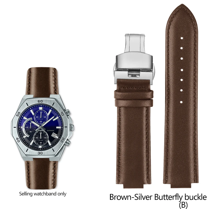 Bracelet De Montre En Cuir Véritable Compatibles Avec Casio Edifice EFB