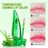 Natural Aloe Lipstick Lip Tint Long Lasting Waterproof Moisturizing Nourish Color Lip Gloss Changeable Color Lip Oil Lip Balm 2