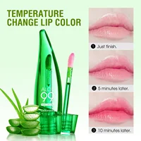 Natural Aloe Lipstick Lip Tint Long Lasting Waterproof Moisturizing Nourish Color Lip Gloss Changeable Color Lip Oil Lip Balm 2