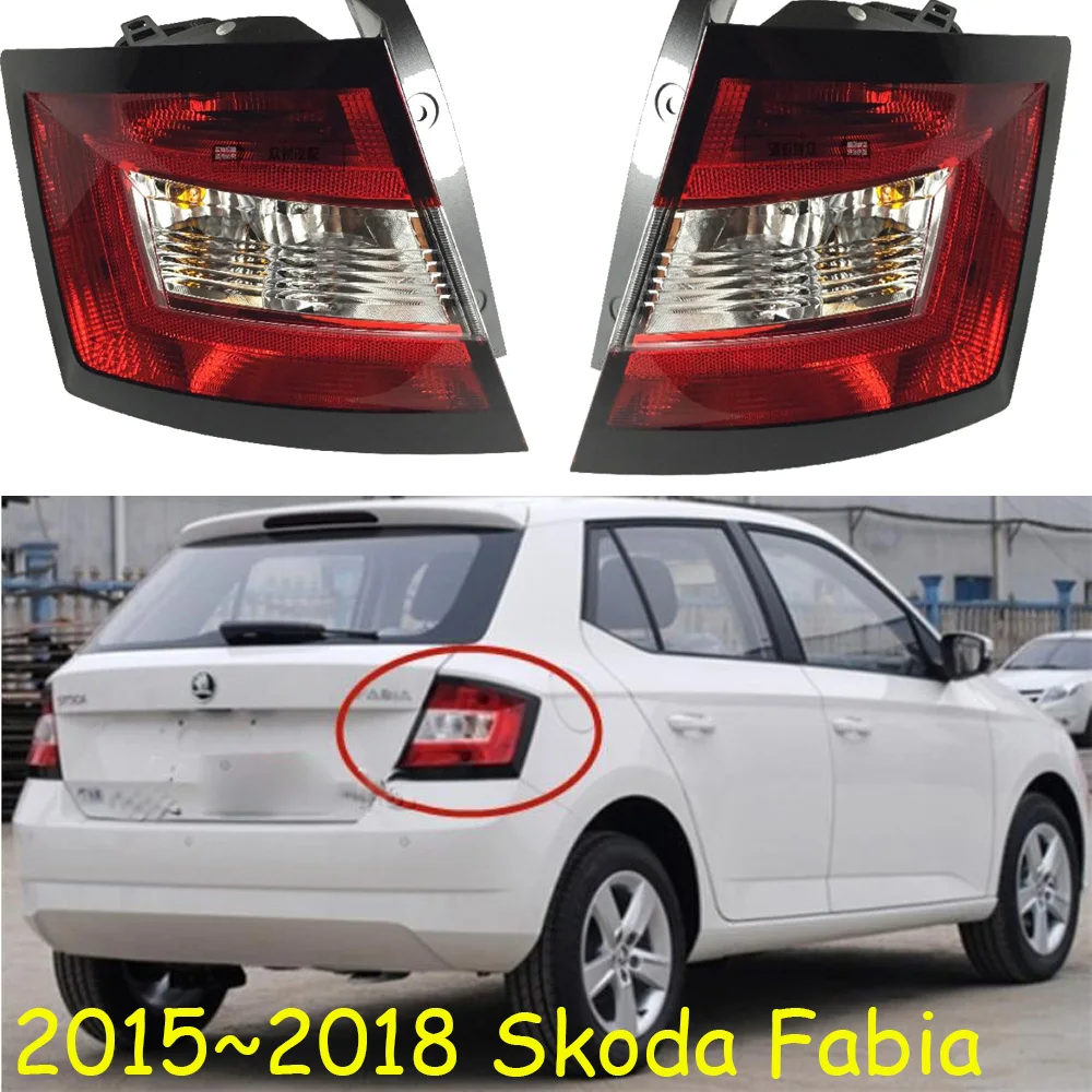 

Автомобильный Стайлинг для Skoda Fabia, задсветильник s 2015 2016 2017 2018 года, автомобильные аксессуары, фонарь Fabia, задсветильник Yeti Fabia, 1 шт.
