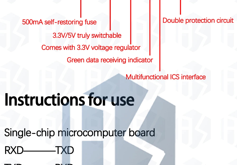 EGBO USB zu TTL Konverter UART Modul CH340G CH340 3,3V 5V Schalter Typ-C Stecker Buchse USB-A – Detail 7