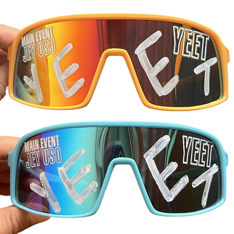 Orange Jey Uso YEET Sports Shades Sunglasses children Glasses Bloodline USOS RARE yellow Sunglasses 4
