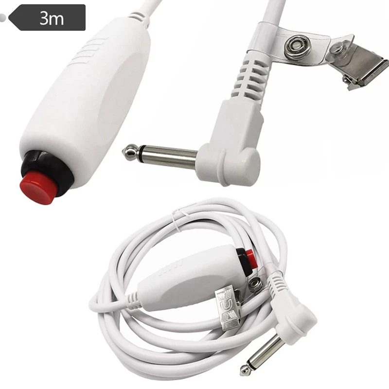 3X Nurse Call Cable 6.35Mm Line Nurse Call Device Emergency Cable With Push Button Switch