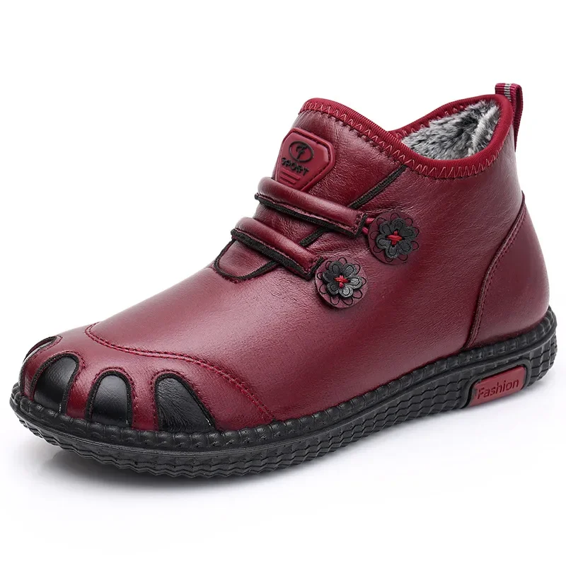 

2023 Women Sneakers Platform Comfort Loafers Buckle Flat Slip-On New Winter Casual Plush Mom Shoe Mujer Zapatos Chaussure Femme