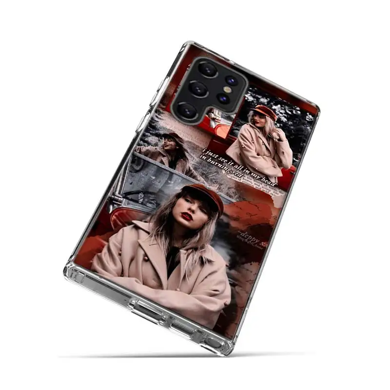 thumbnail image 1 of Funda transparente para teléfono Singer T-Taylors S-Swifts para Samsung Galaxy S21 S20 S23 FE S24 S22 Ultra Capa S10 S9 S8 Plus S10E, 1 of 5