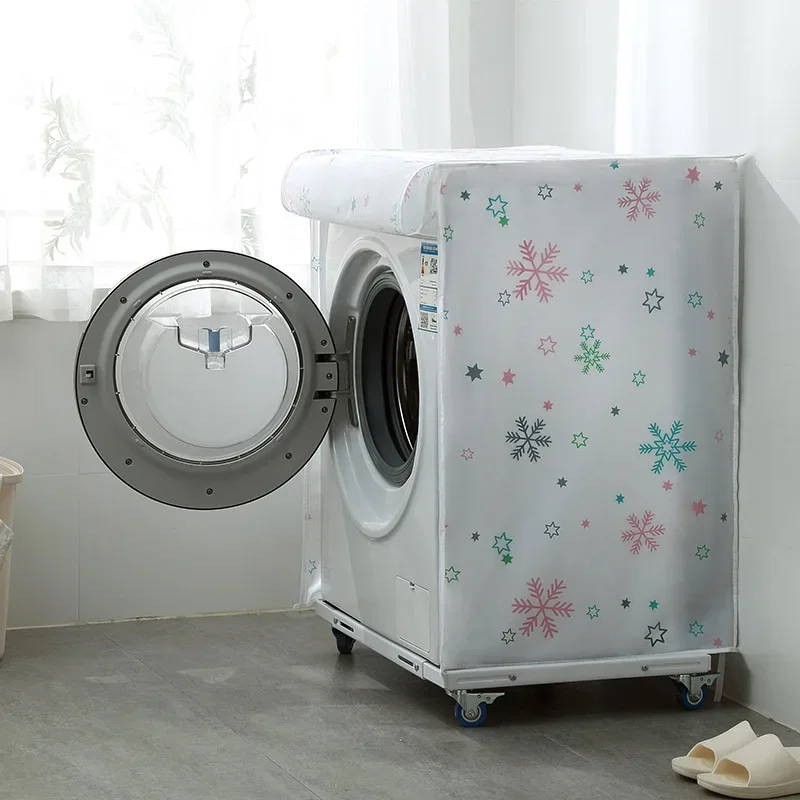 Drum Washing Machine Cover Dust Cover Clean Washing Case Cute Cartoon Dryer For Machine Household Goods