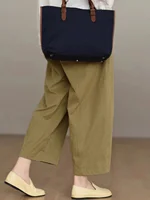 Comfortable Slimming High Waist Wide Leg Pants Nine Points Casual Thin Women's Summer Harem Pants Balloon Pants Harajuku Sle