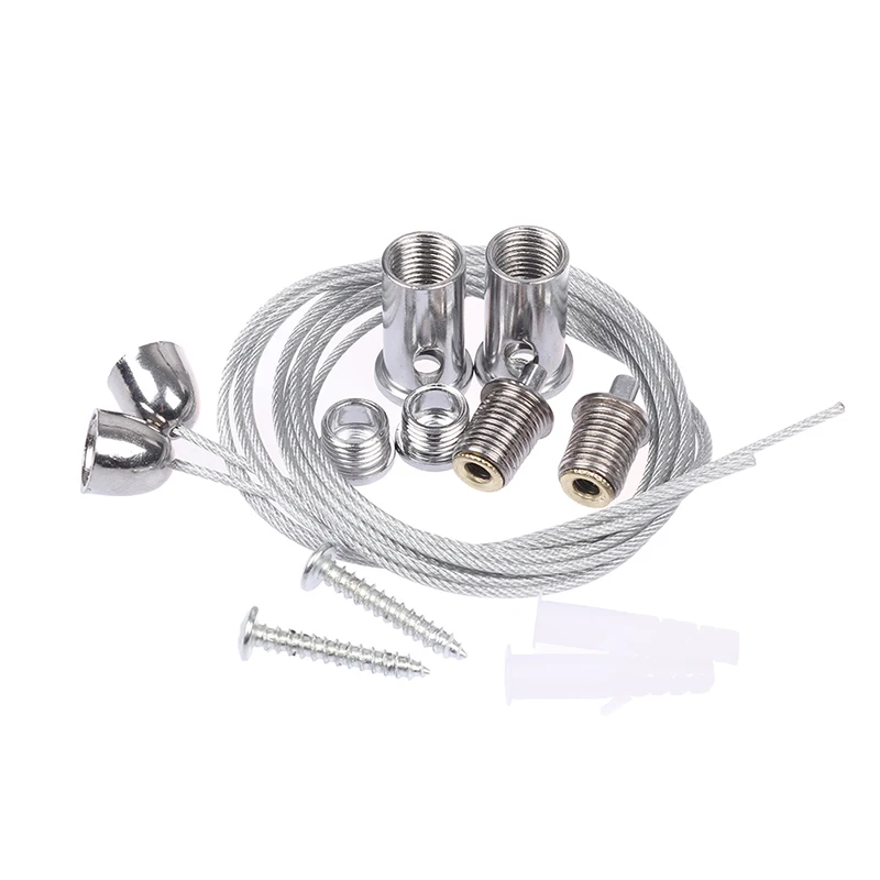 2 Wires/set 1m Steel Cable For Lifting Various Panel Lights Office Lighting Fittings steel cable for lighting
