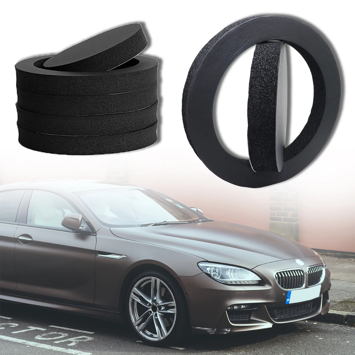 Anello Altoparlante Bass Door Trim Sound Audio Insulation 6.5 "Per Fiat Panda (169) Mk3 2004-2012 Woofer Pad Cotton Car Parts Trim Kit