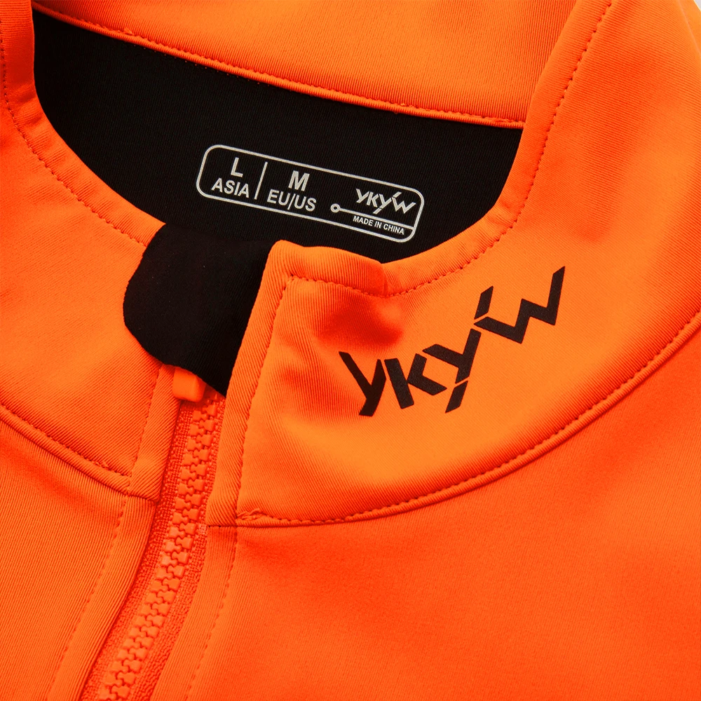 YKYW Men Windproof Waterproof Long Sleeve Cycling Jacket MTB Bike Coat Bicycle Sports Windbreaker Double Zipper Cycling Jersey