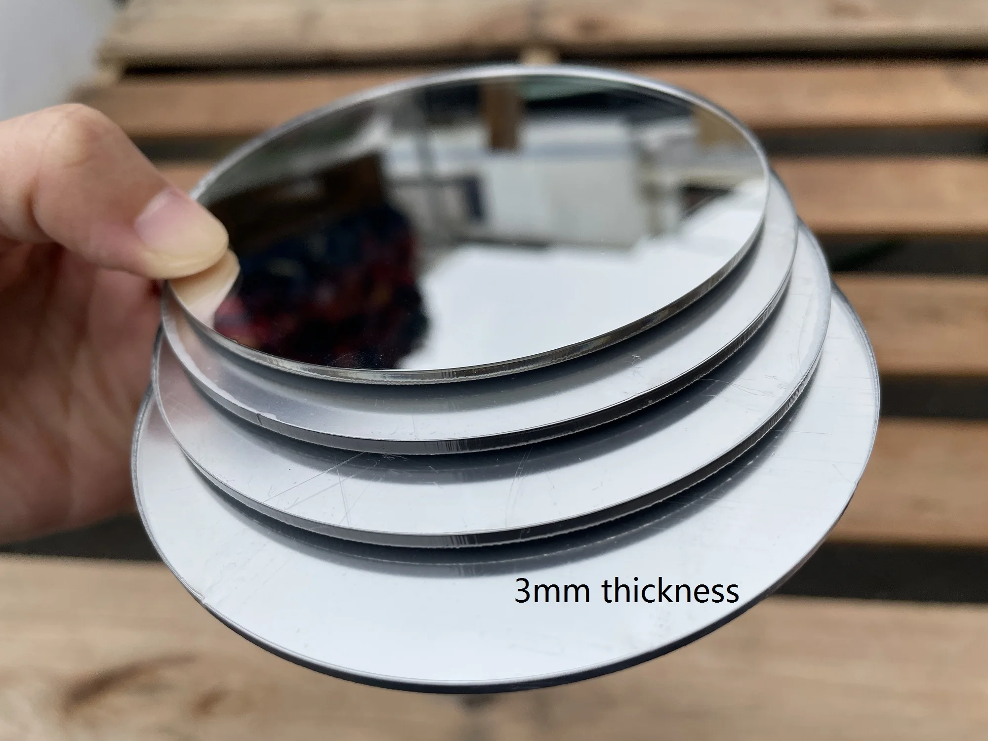 Círculos de espejos de vidrio pequeños, de 2 Mini Round para proyecto