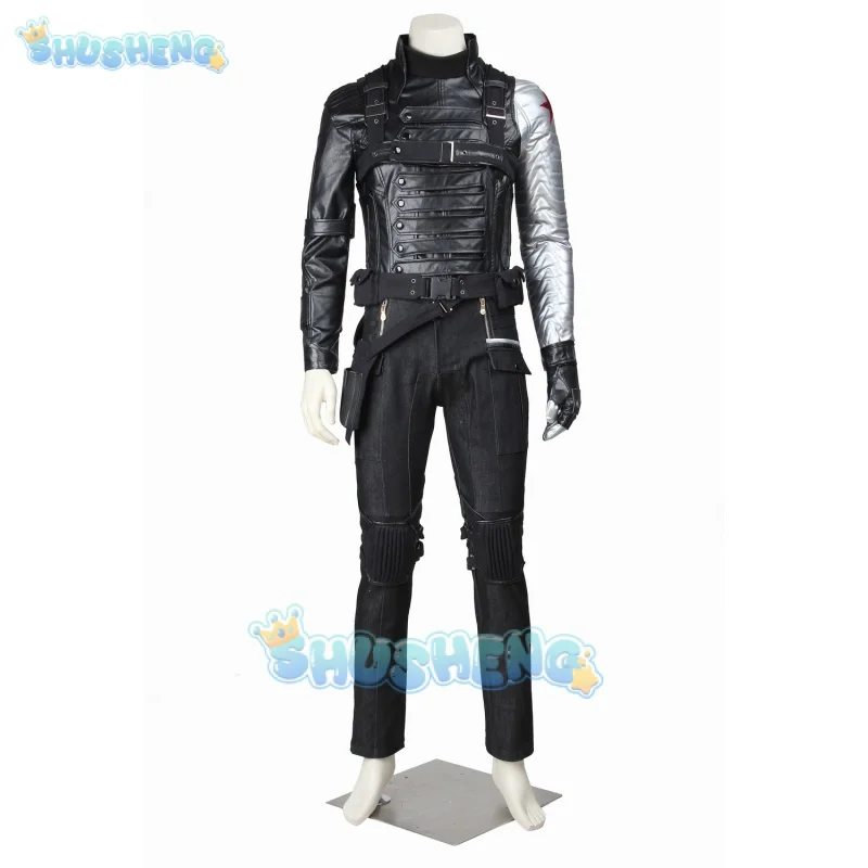 

Bucky Cosplay Costumes White Wolf Costume Winter Cosplay Soldier Outfit Fancy Armor Harness Custom Made Carnival Halloween