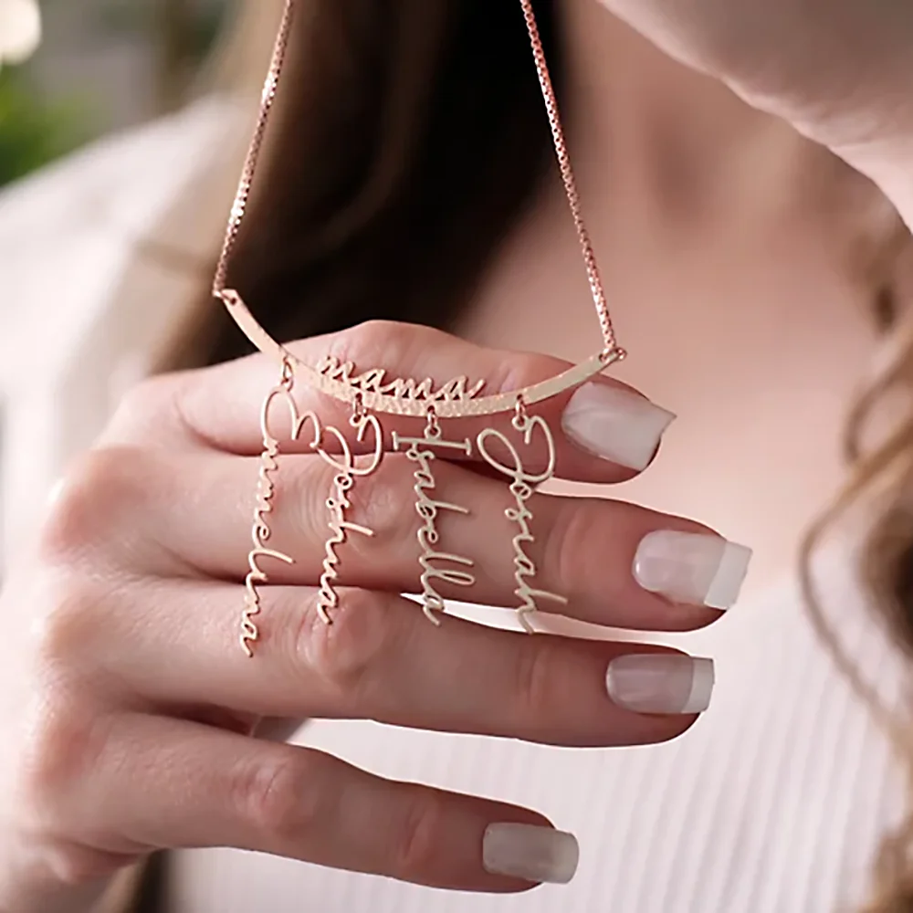 

Custom Necklace for Women Golden Customized Name Pendant Necklaces Stainless Steel Jewelry Engagement Gifts Free Shipping