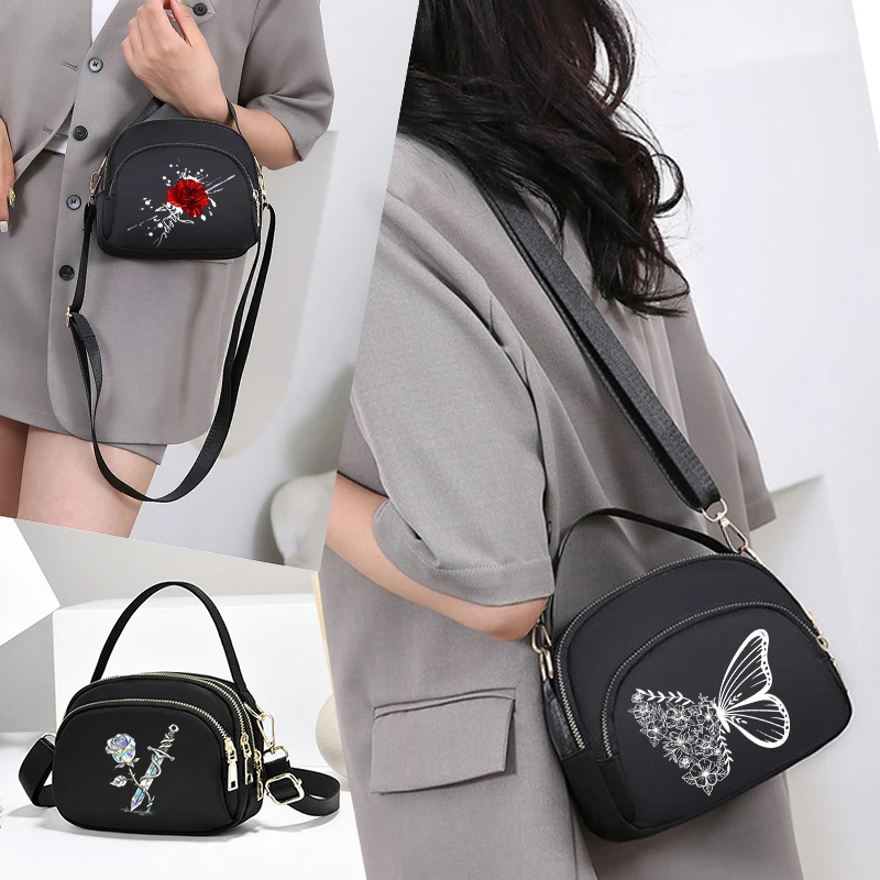 Schmetterling Rose Frauen Umhängetaschen Anime Telefon Geldbörse Schultertasche Mode Handtasche für Weibliche Mädchen Tragbare Unterarmtasche