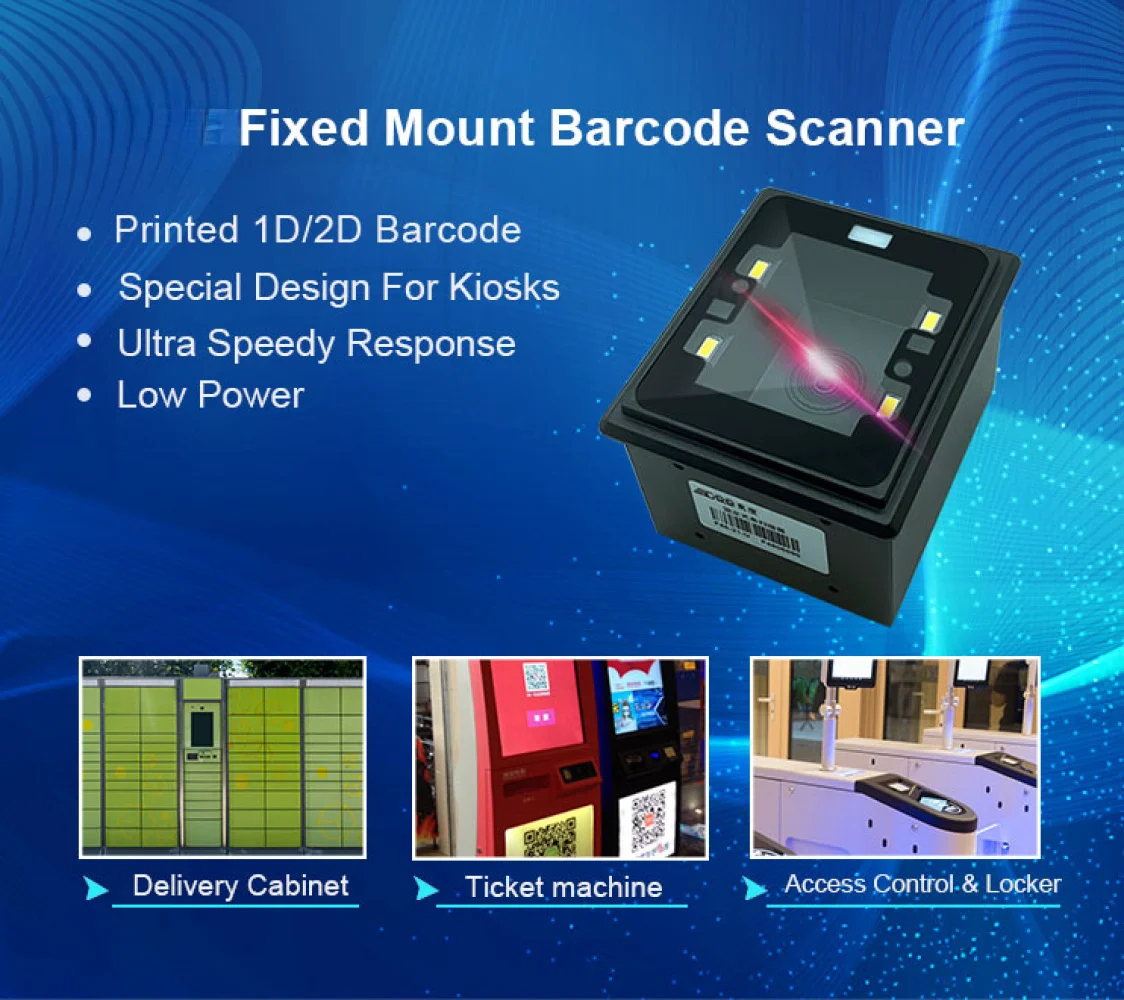 2d Qr Code Pdf417 Cmos Barcode Scanner Module Fixed Mount Scan Head