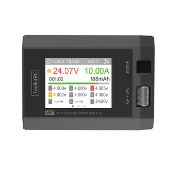 ToolkitRC M8P 600W 20A Multi-function DC Balance Charger for 1-6S 7S 8S XT60 Lipo LiHV LiFe Lion LTO Battery signal testing 1