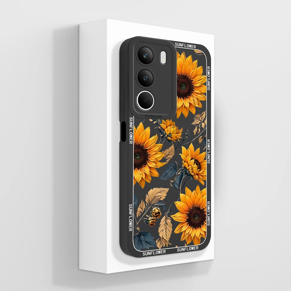 Lovely Flowers Pattern Shockproof Phone Case - Full Protection Cover