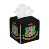 AKA Sorority Gifts Tissue Box Cover Square Leather Tissue Box Holder Decorative Organizer for Bathroom Home Office Car Decor 1