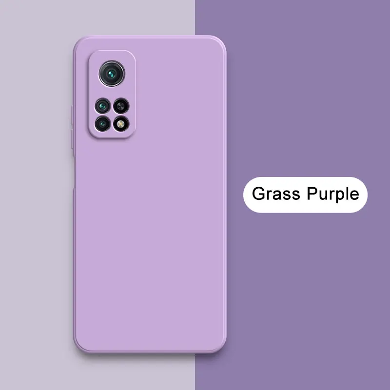 Premium Square Liquid Silicone Soft Candy Protective Phone Case