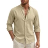 119985-710a6e.jpg Men's Linen Beach Shirt Premium Lightweight Long-Sleeve Cotton Button-Down