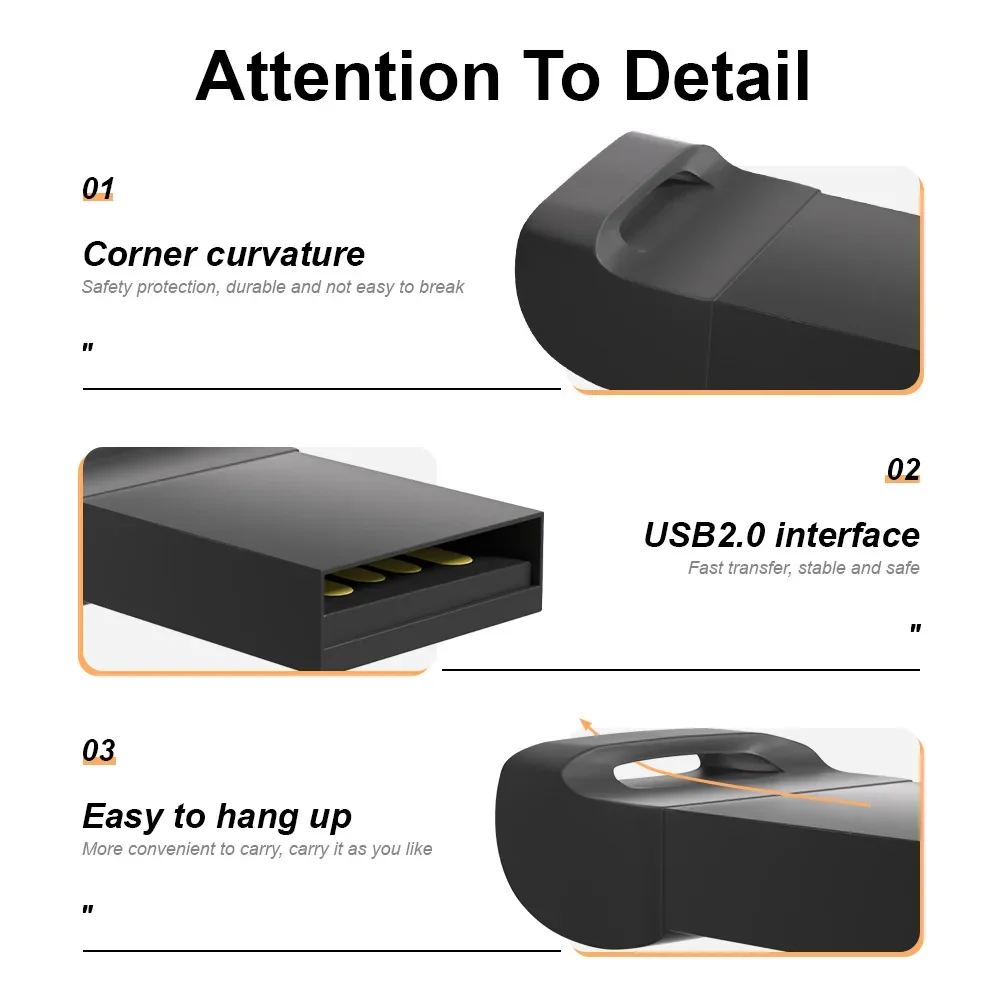 새로운 슈퍼 미니 블랙 USB 2.0 플래시 드라이브 64GB 비즈니스 메모리 스틱 32GB 16GB 펜드라이브 고속 방수 휴대용 8GB U 디스크