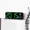 Digital Wall Clock with Large Display, Weekly Temperature & Date Display