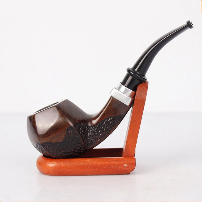 Legno Massello Classic Carve Wood Grain Pipes Filtro Per Camino Pipa Per Tabacco Pipa Per Sigari Narguile Grinder Bocchino Per Fumo