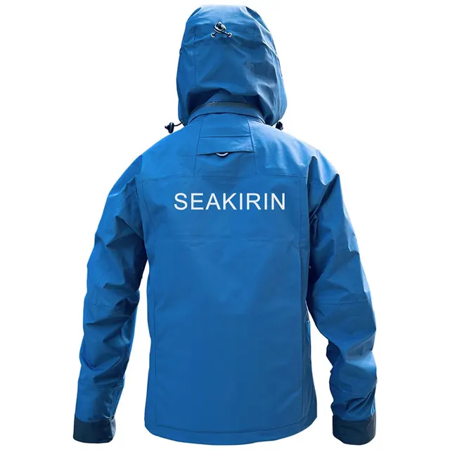 3L Waterproof Breathable Rain Wading Jacket Hooded Outerwear Clothing for Fly Fishing Hunting