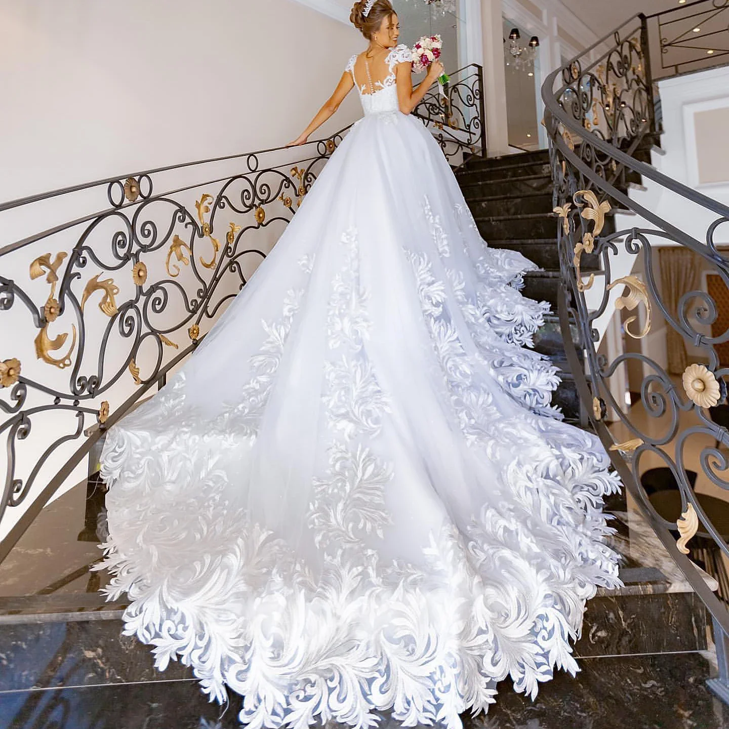 Wedding Dresses O Neck Princess Wedding Dresses