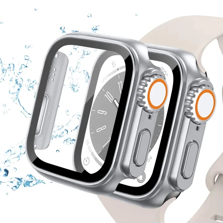 Premium Apple Watch Glass Screen Protector and Case Bumper Cover