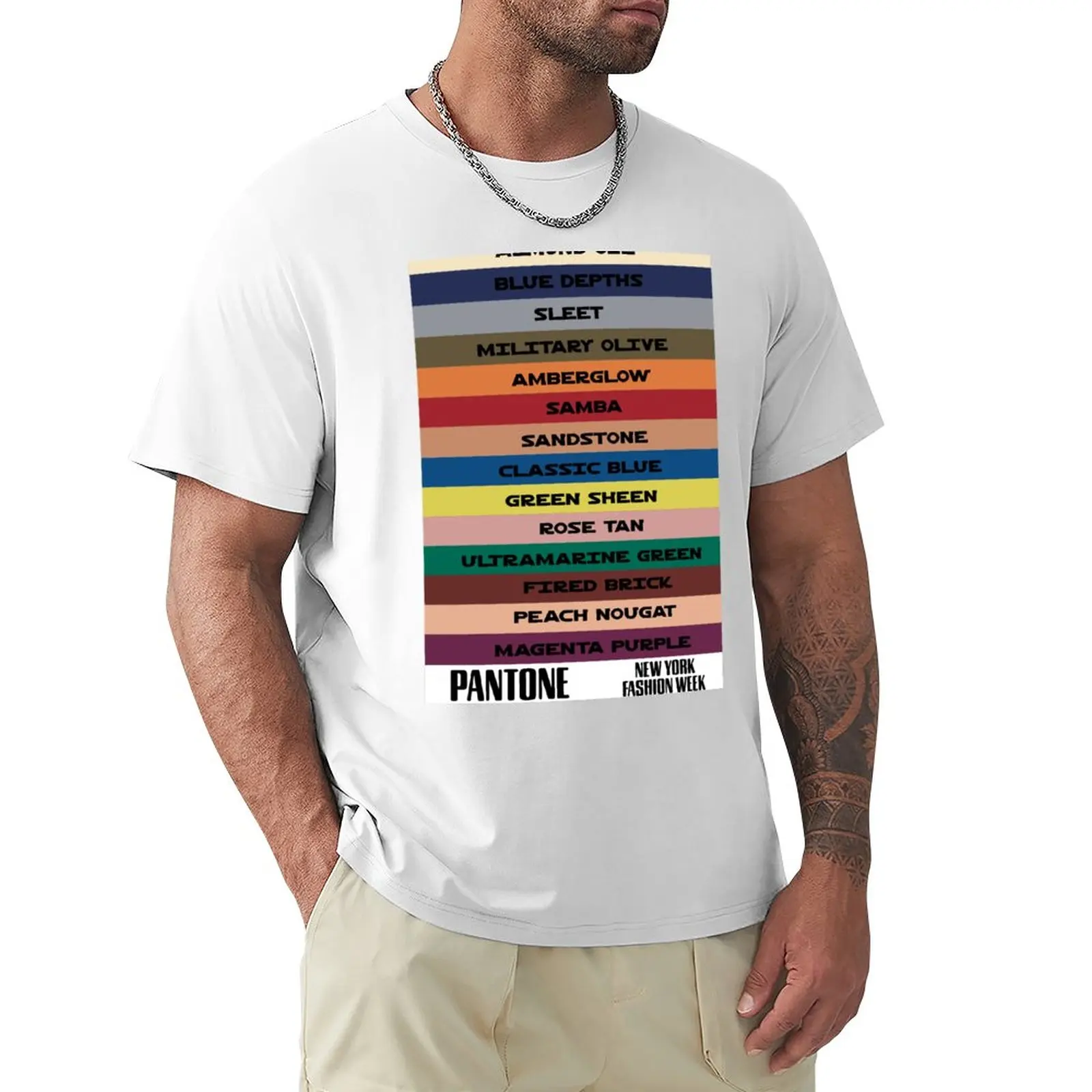 

ALL THE COLORS NAMED FROMNew York Fashion Week Autumn - Winter 2020 - 2021 T-Shirt korean fashion plain white t shirts men
