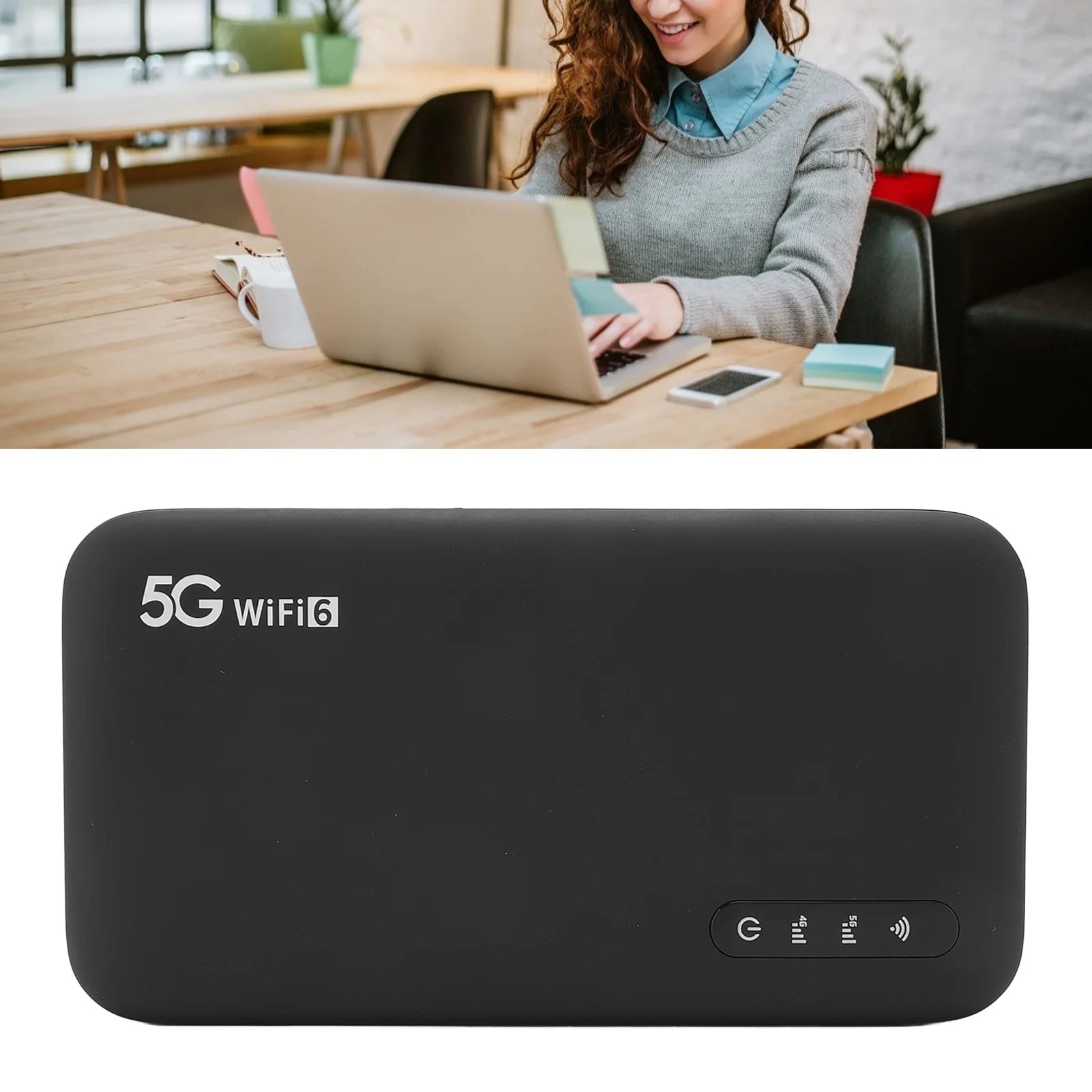 Routeur Hotspot Mobile 5G WiFi6 – Portable Double Bande, Batterie 6100 MAh, 16 Appareils, Vitesse 2,77 Gbps, IP67