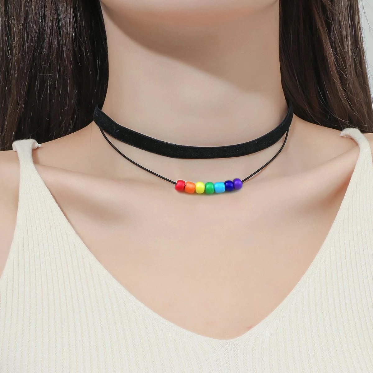 2022 New Arrival Fashion Bohemian Style Beads Leather Chokers Handmade
