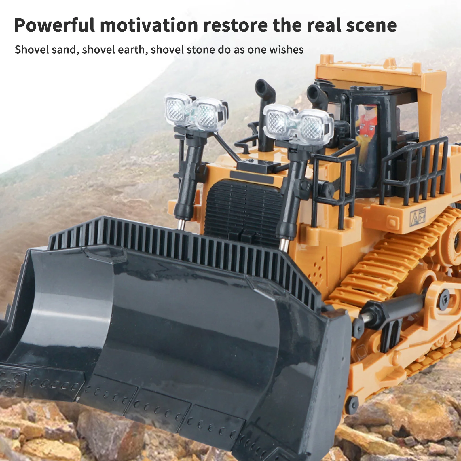 RC Excavator 1/20 2.4GHz 11CH RC Construction Truck Engineering Vehicles Educational Toys for Kids with Light Music 4