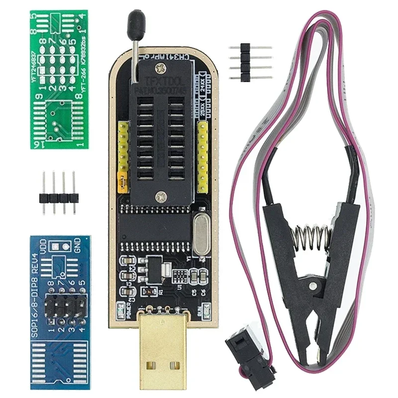 Ch341a Usb Programmer Soic8 Sop8 Test Clip 1.8v Adapter Sop16 Sop8