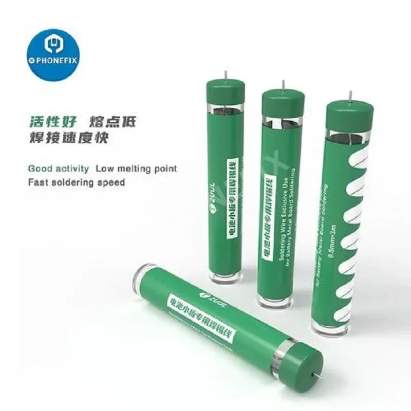 2UUL 납땜 와이어 3M 0.8mm 휴대 전화 금속 보드 배터리 납땜 수리 도구 필요 없음 스폿 용접 기계