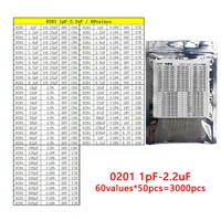 Capacitor kit 0201 0402 0603 0805 1206 smd Capacity package each value*50PCS Sample Kit Capacitor 1nf 10nf 100nf 1uf 10uf 22uf - Image 2