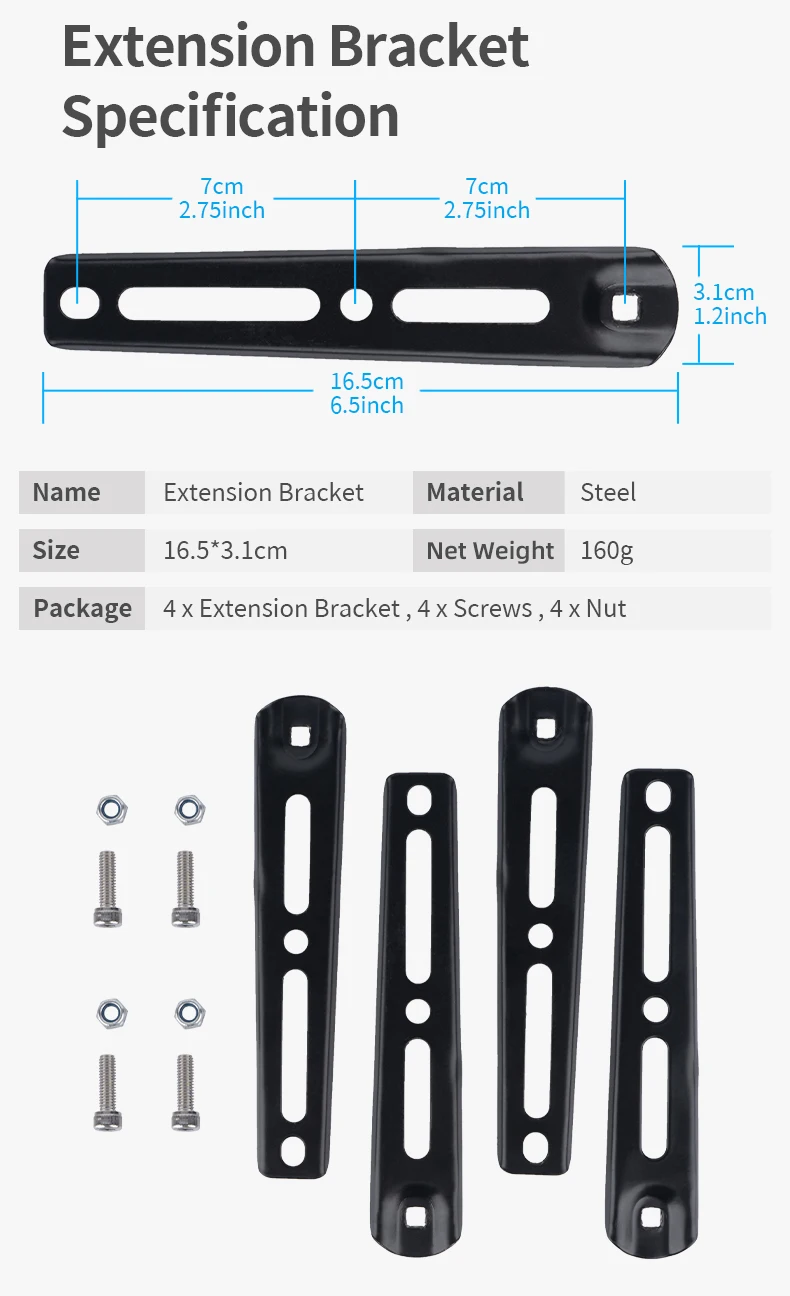 Selens TV Mount Bracket Stand Attachment and Wall Mount Removable Adapter Plate