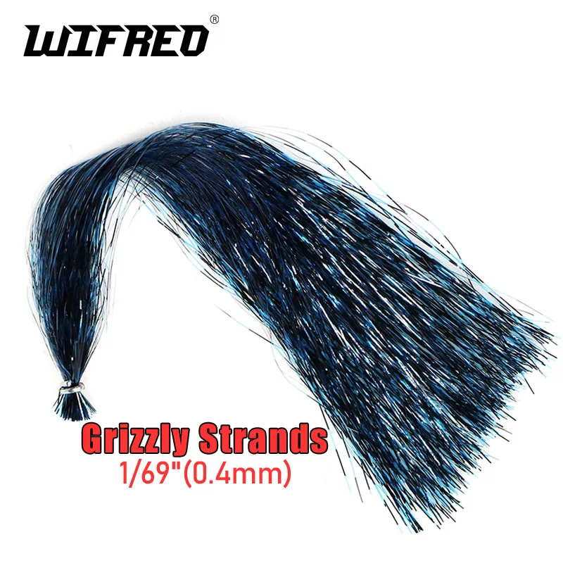 

Wifreo Barred Flashabou Grizzly Tinsel Flash Marabou Gliss Action Jigs Streamers Winging Saltwater Fishing Fly Tying Material