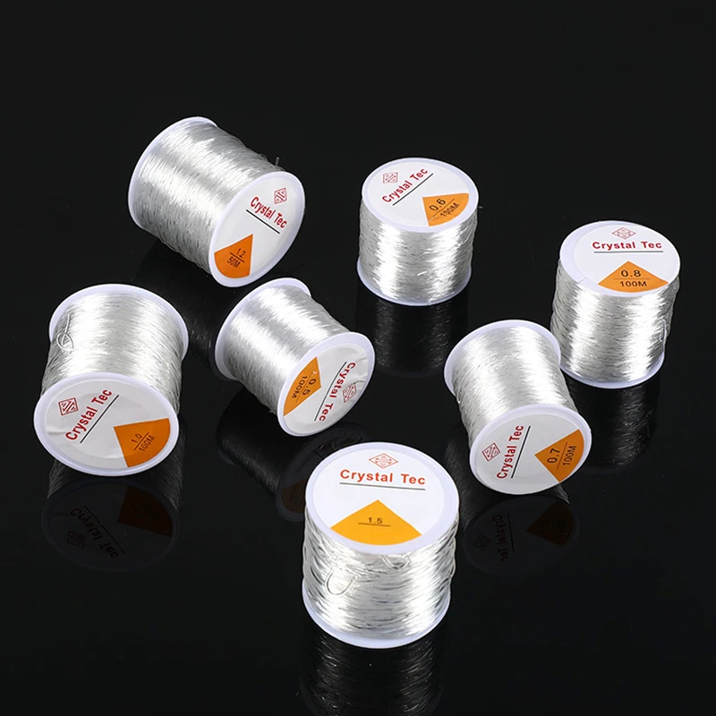 05-0.7mm Elastic Cord String Transparent Crystal Jewelry Cord Beading String Diy Making Bracelet Necklace Beaded Accessories